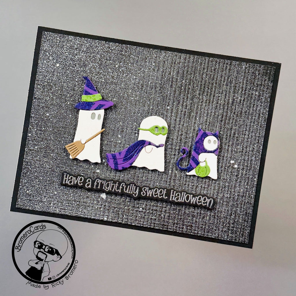 Simon Says Stamp Trick or Treat Ghosts Wafer Dies s975 Sweet Wishes Halloween Card