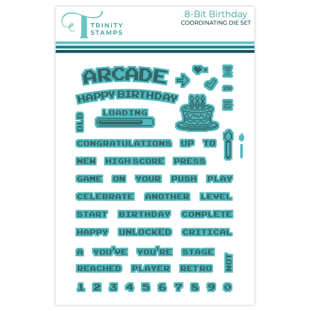Trinity Stamps 8-Bit Birthday Die Set 260406-tcd