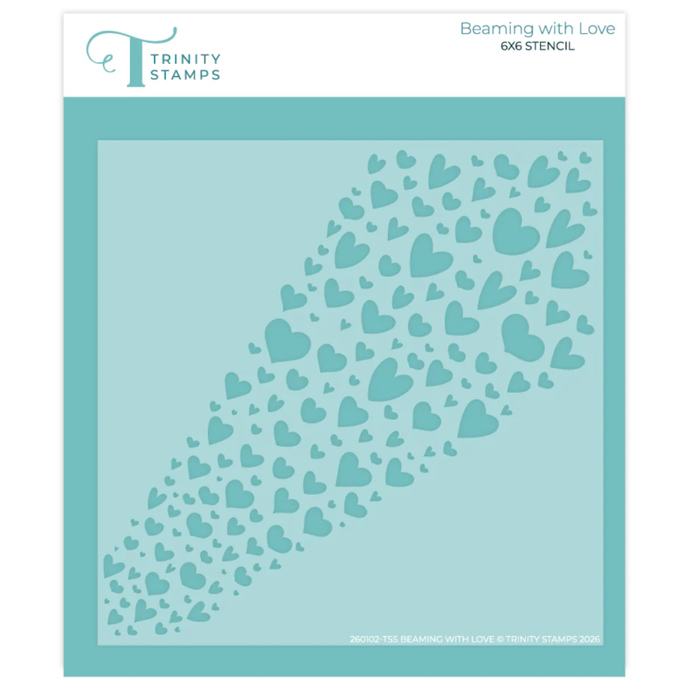 Trinity Stamps Beaming with Love Stencil 260102-tss