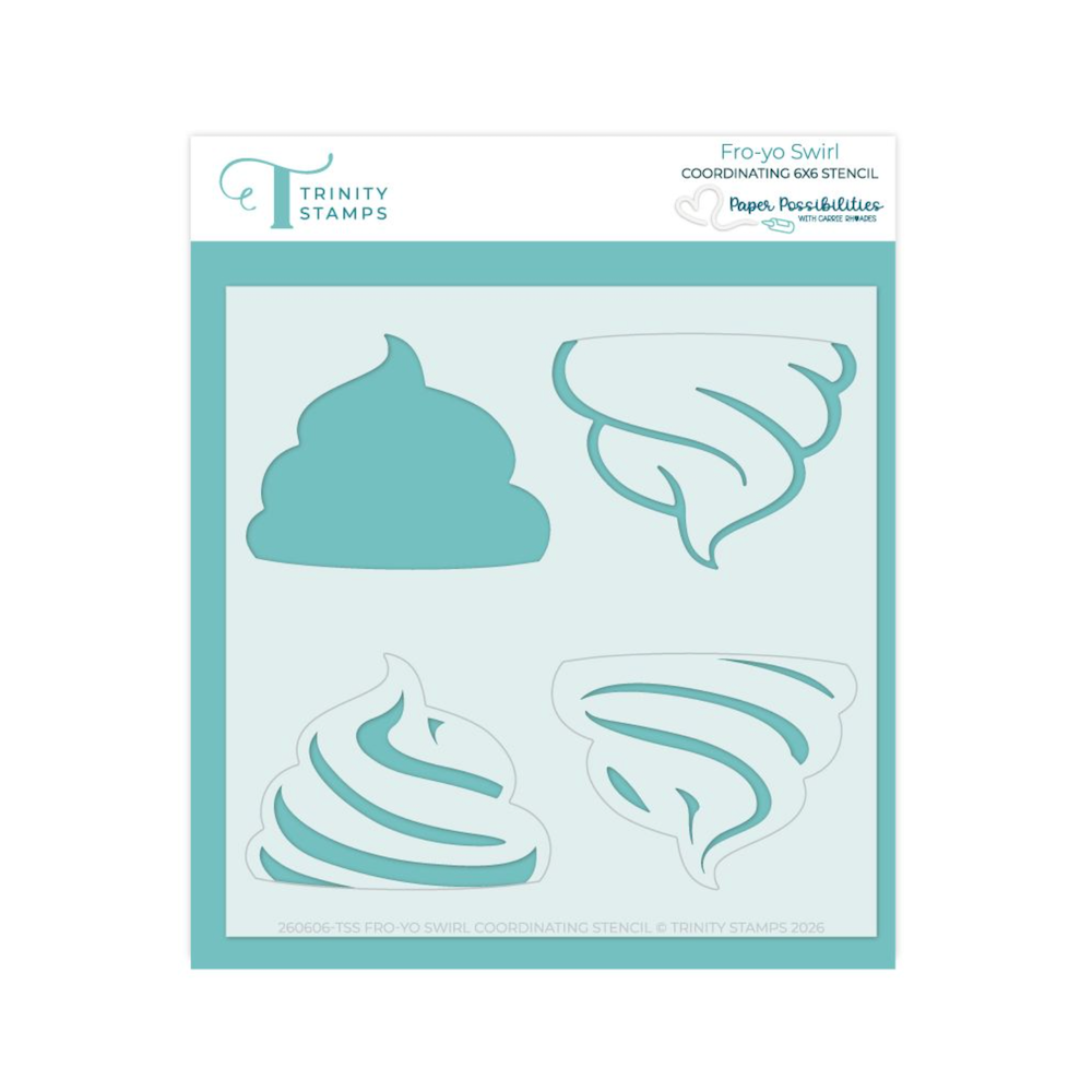 Trinity Stamps Fro-Yo Swirl Stencil 260606-tss