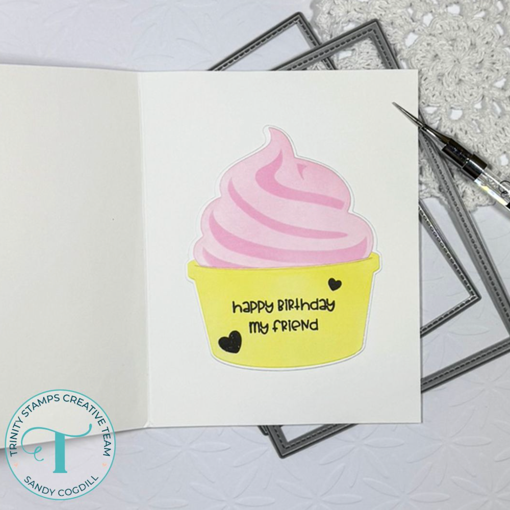 Trinity Stamps Fro-Yo Swirl Stencil 260606-tss friend