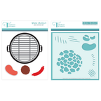 Trinity Stamps Grate Grillin' Stencil and Die Bundle