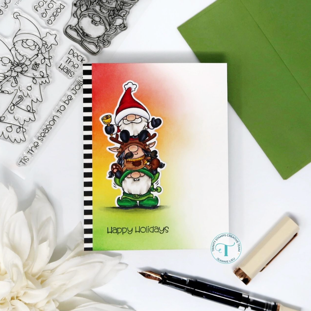 Trinity Stamps Holiday Gnome Stacks Die Set tmd-c358 happy