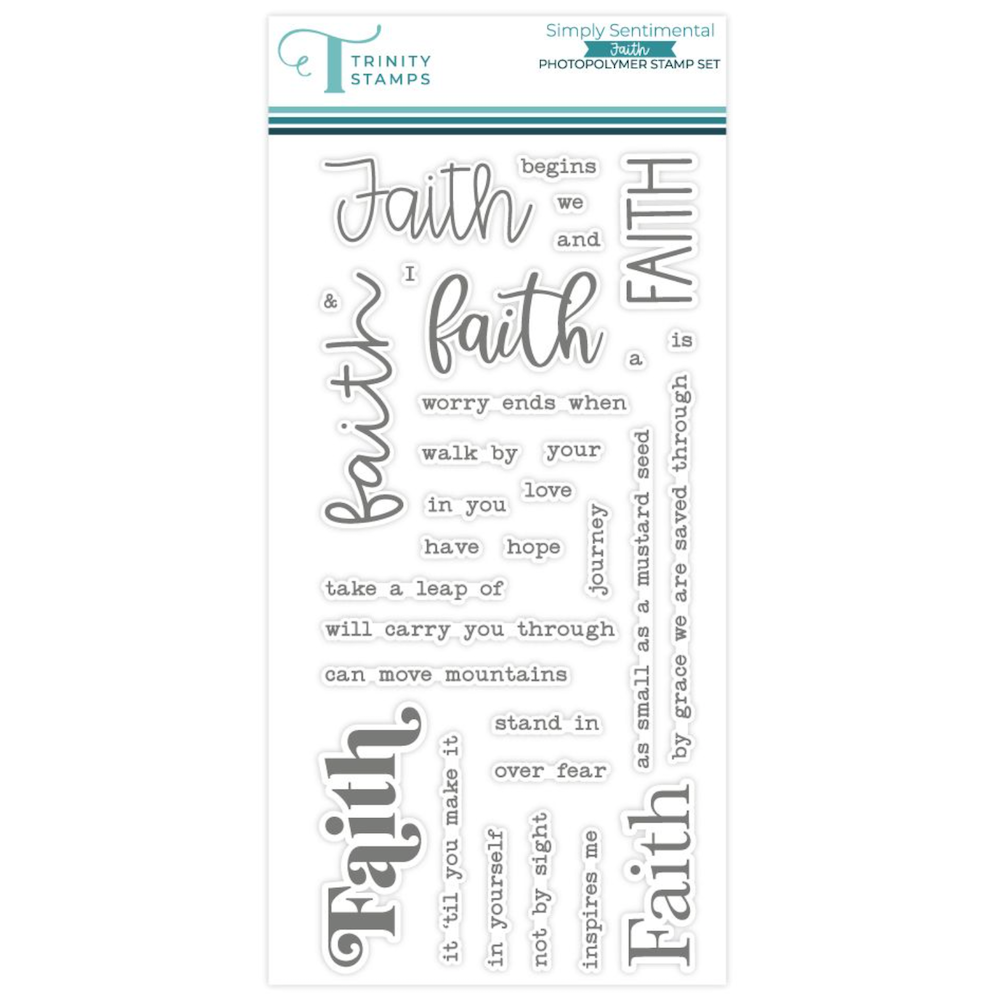 Trinity Stamps Simply Sentimental Faith Clear Stamp Set 260207-tps