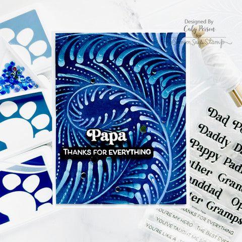 Simon Says Stamp Pawsitively Saturated Re-Inker Dusk ssr068 Celebrate Father's Day Card