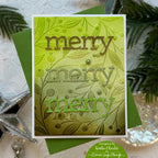 Simon Says Stamp Embossing Folder Twining Berries sf360 All The Joy Christmas Card