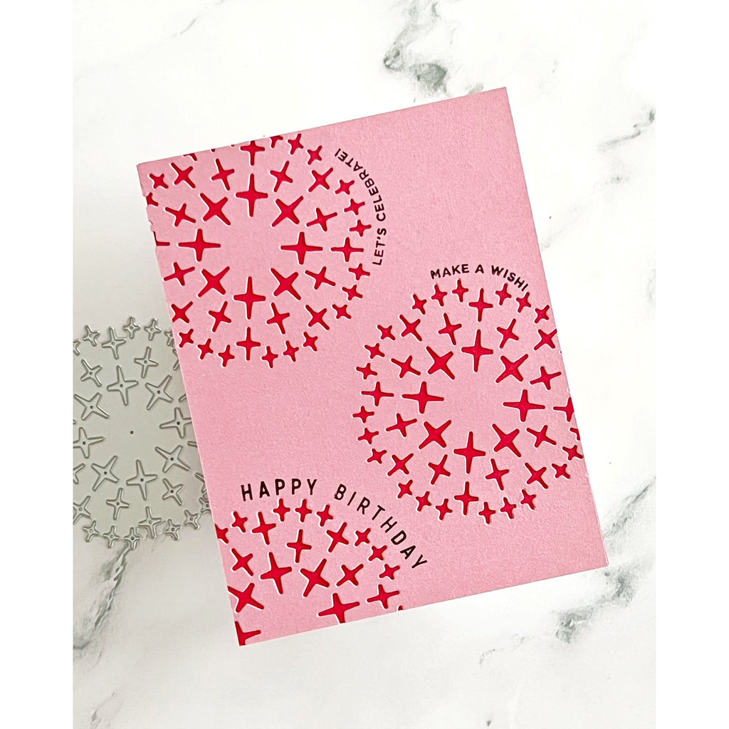 Simon Says Stamp Twinkle Burst Wafer Dies s1106 DieCember Birthday Card