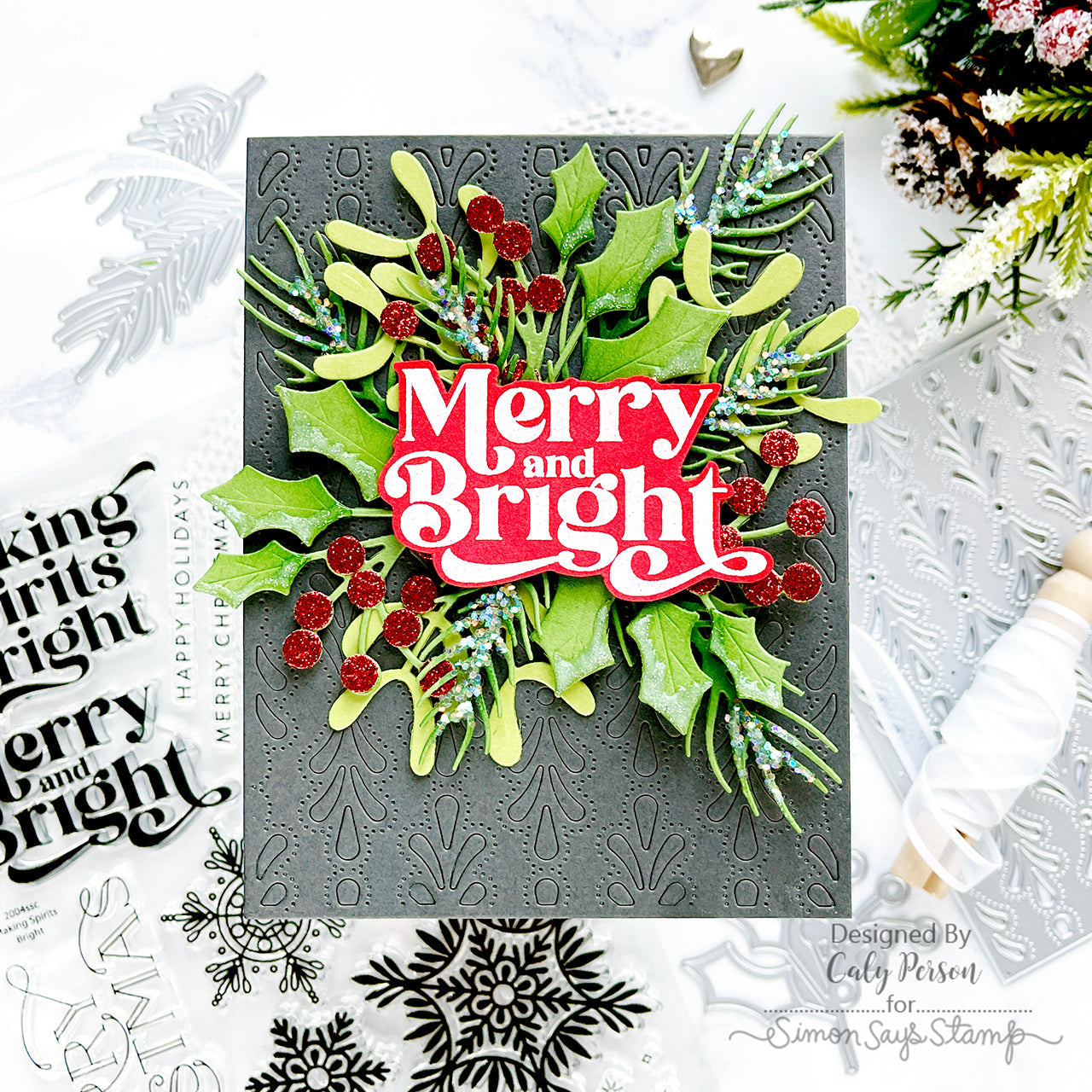 Simon Says Stamp Two Stems And Berries Wafer Dies sssd112979 Christmas Card | color-code:ALT05