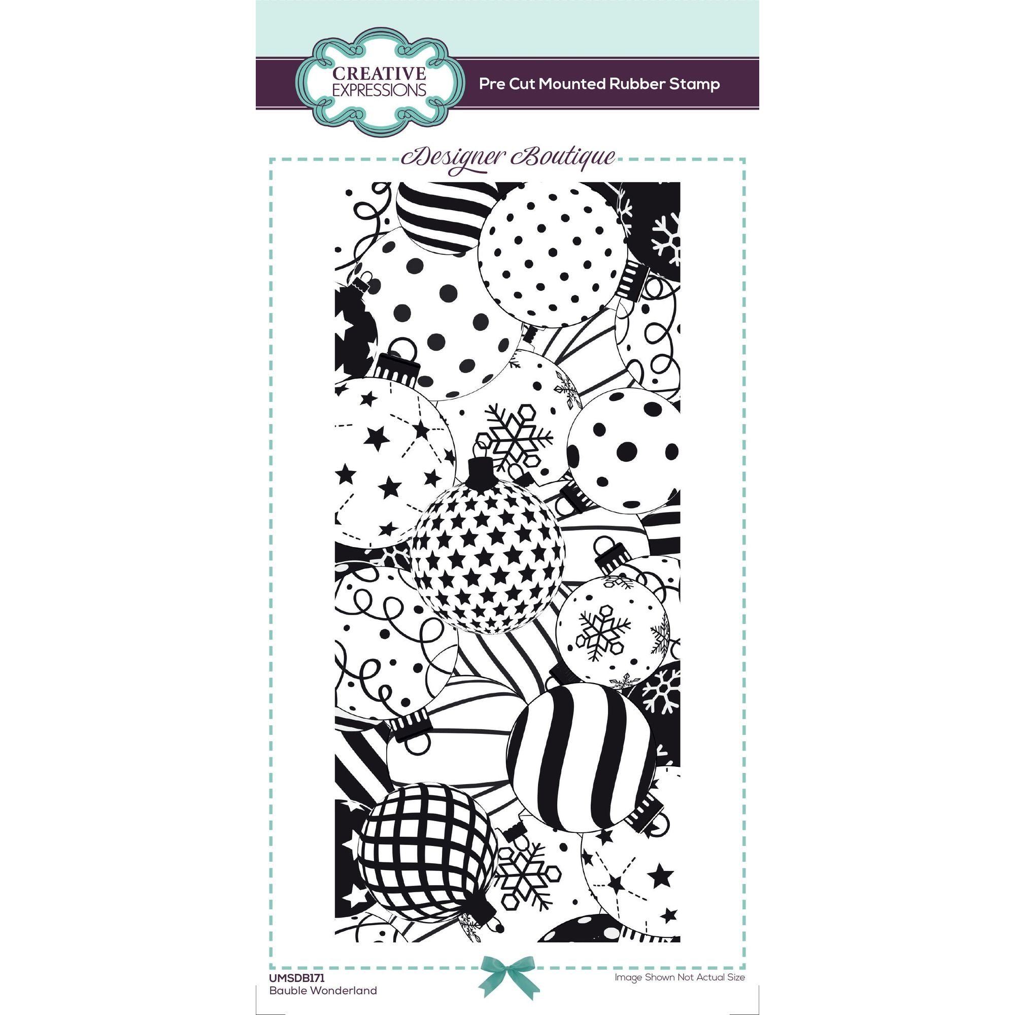 Creative Expressions Bauble Wonderland Cling Stamp umsdb171