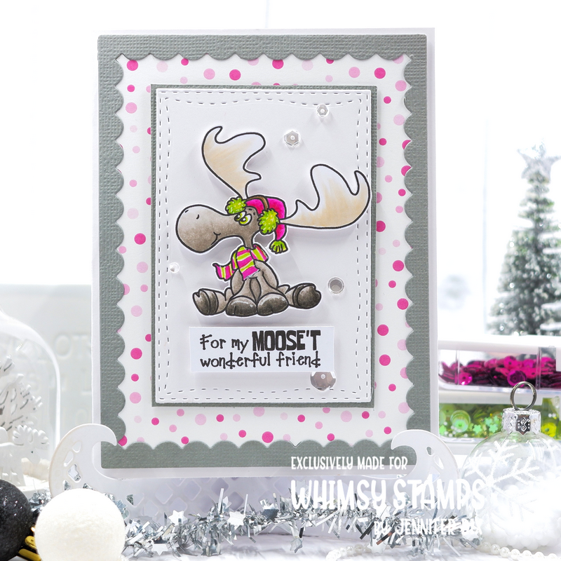 Whimsy Stamps Moose't Wonderful Clear Stamps c1429 wonderful friend