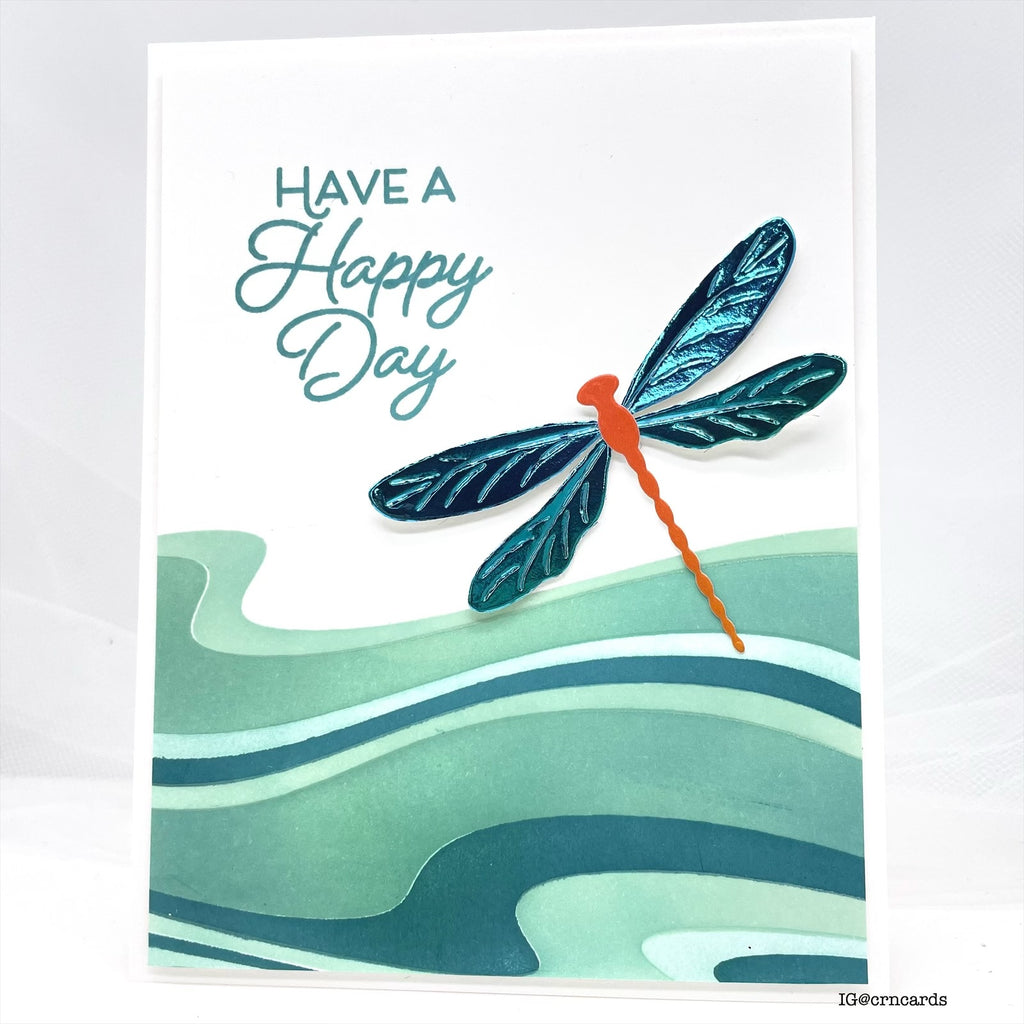 Simon Says Stamp Set of 4 Stencils Under Water 1093st Friend Like You Happy Day Card