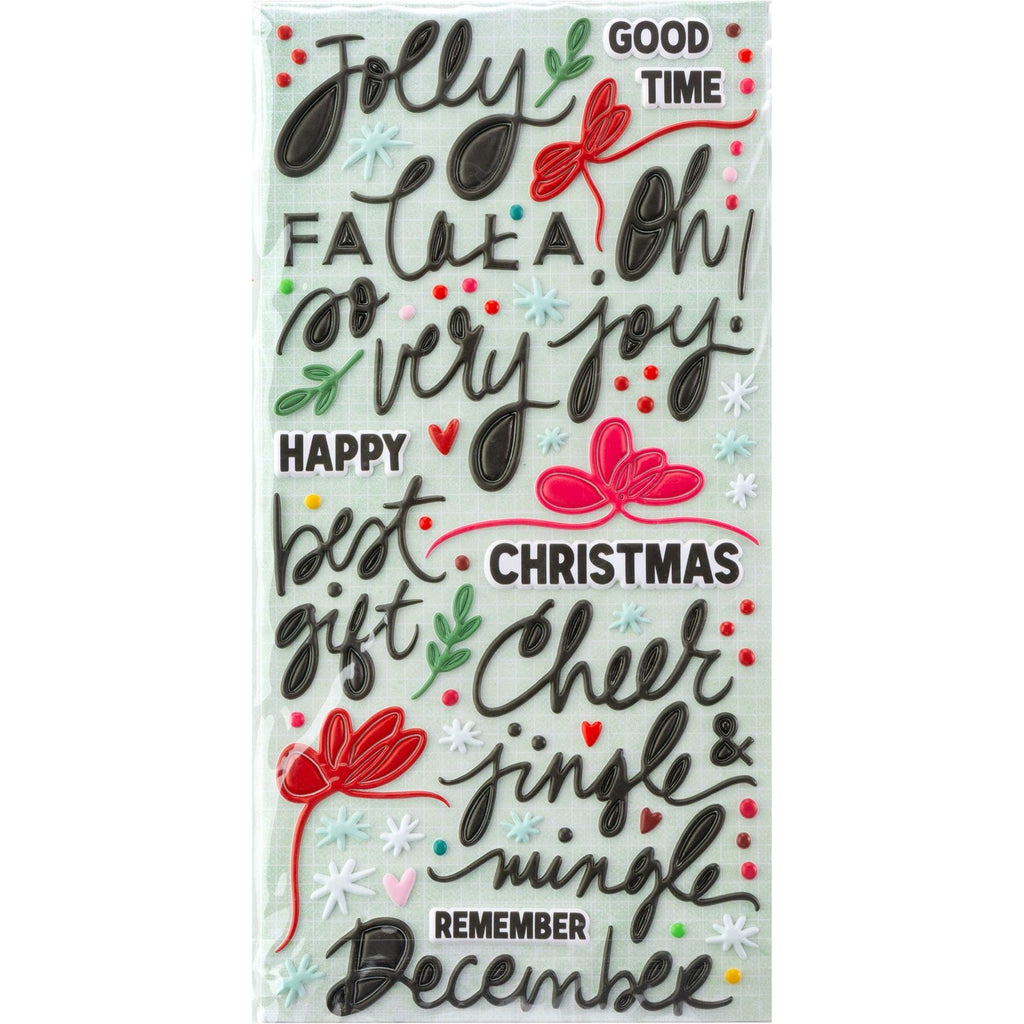 49 and Market Mistletoe and Memories Puffy Stickers vbm-32734