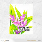 Altenew Charming Heliconia Simple Coloring Stencils alt8479 you're the best