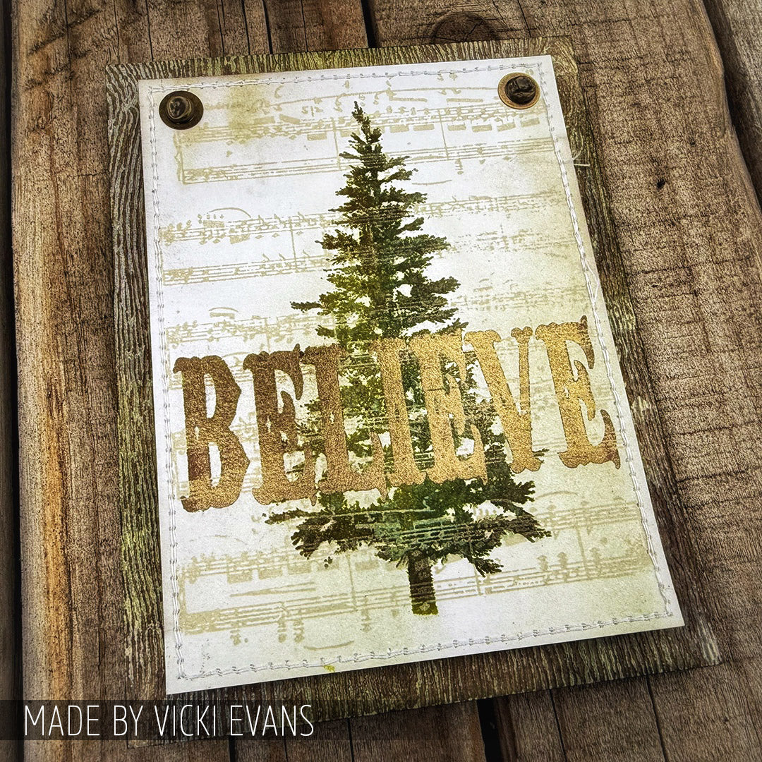 Tim Holtz Cling Rubber Stamps Festive Sounds cms048