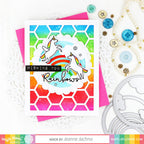 Waffle Flower Label Rainbow Maker Dies 420714*
