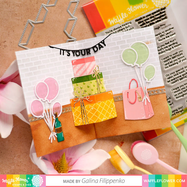 Waffle Flower FLAT PAPER BAG Die 420918 gifts