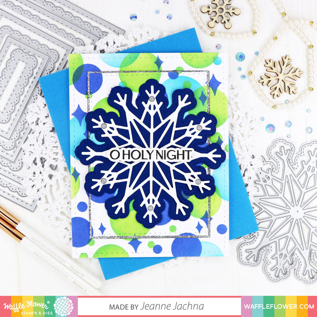 Waffle Flower Bokeh Stencil Trio 421283 o holy night
