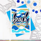 Waffle Flower Happy Waves Panel Die 421708 beach more