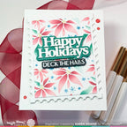 Waffle Flower Happy Holidays Print Dies 421785 deck the halls
