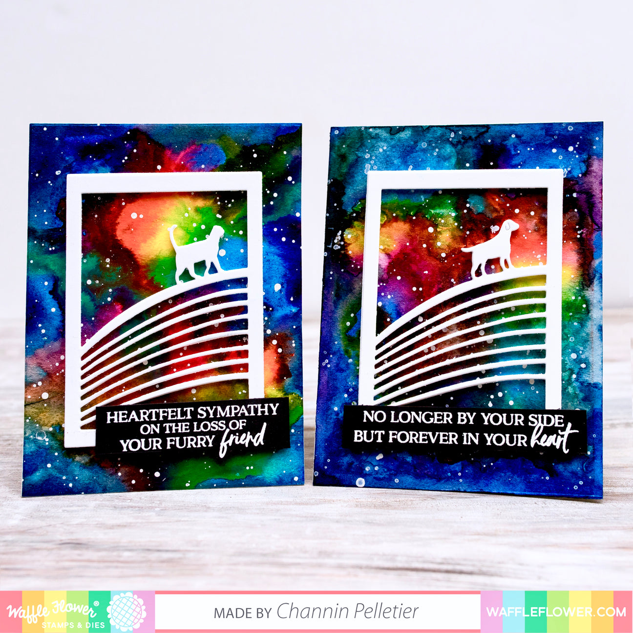 Waffle Flower RAINBOW BRIDGE Clear Stamps 271238 rainbow