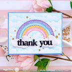 Waffle Flower Print and Script Thank You Dies 421473 thank you
