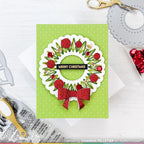 Waffle Flower Dotted Radiating Circle Die 421440 merry christmas
