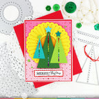 Waffle Flower Dotted Radiating Circle Die 421440 stitched trees