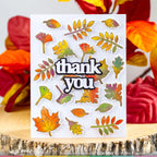 Waffle Flower Multiple Fall Leaves Clear Stamps 421547 autumn colors