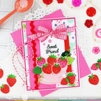 Waffle Flower Multiple Strawberries Die-n-stencil 421489 sweet friend