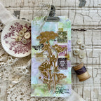 Tim Holtz Wildflowers Stamps with Simon Says Stamp Dies Bundle setwf25 Floral Tag