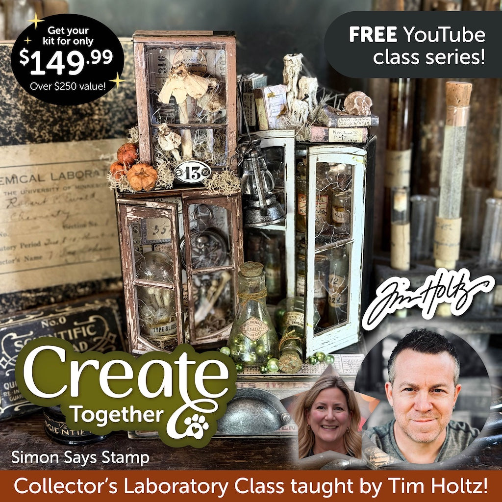 Limited Edition Simon Says Stamp Tim Holtz Collector's Laboratory Kit + Halloween LIVE CLASS ckhl26 glamour