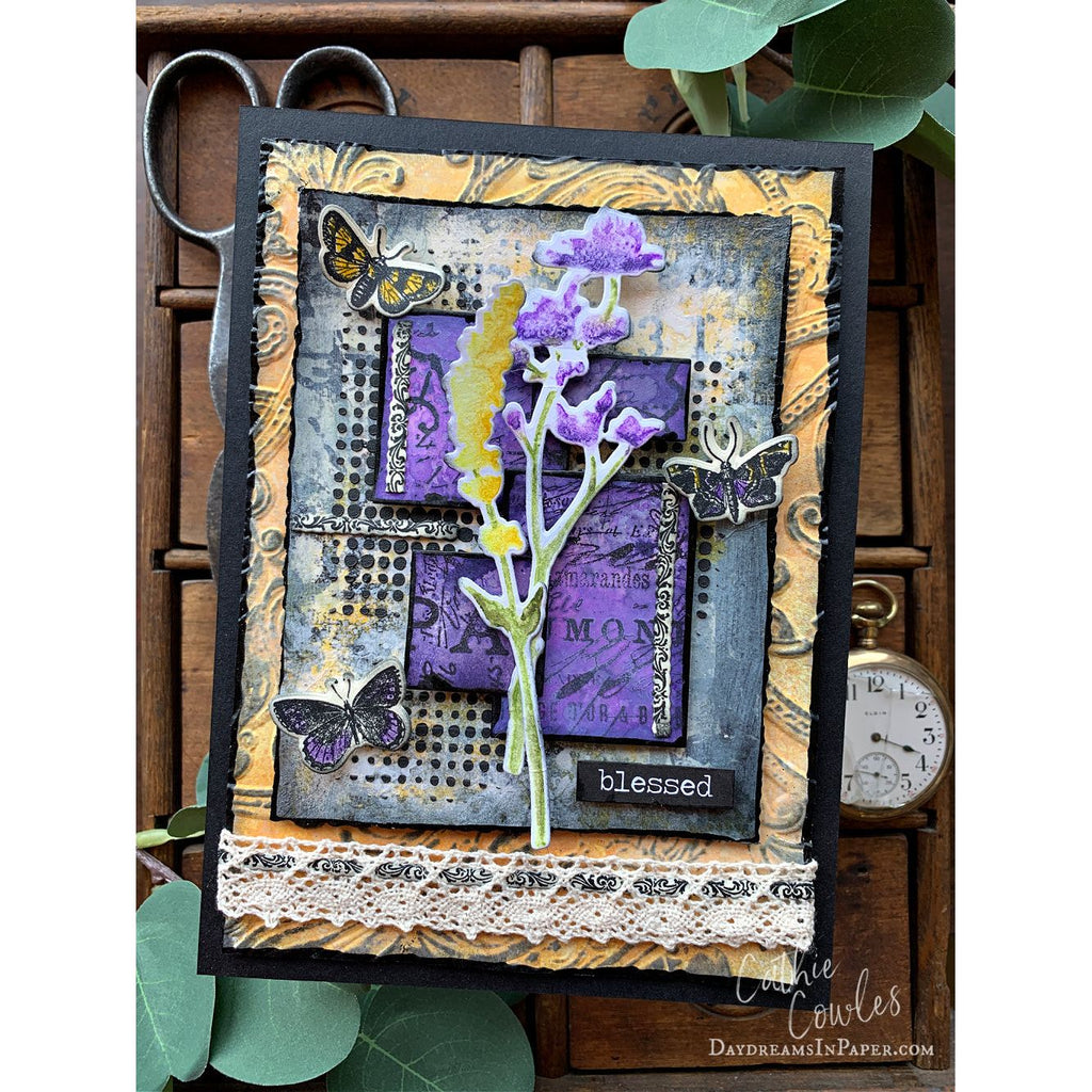 Tim Holtz Wildflowers Stamps with Simon Says Stamp Dies Bundle setwf25