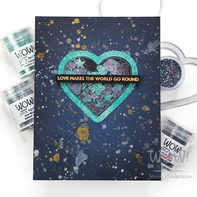 WOW Embossing Powder Blue Moon ww04x heart