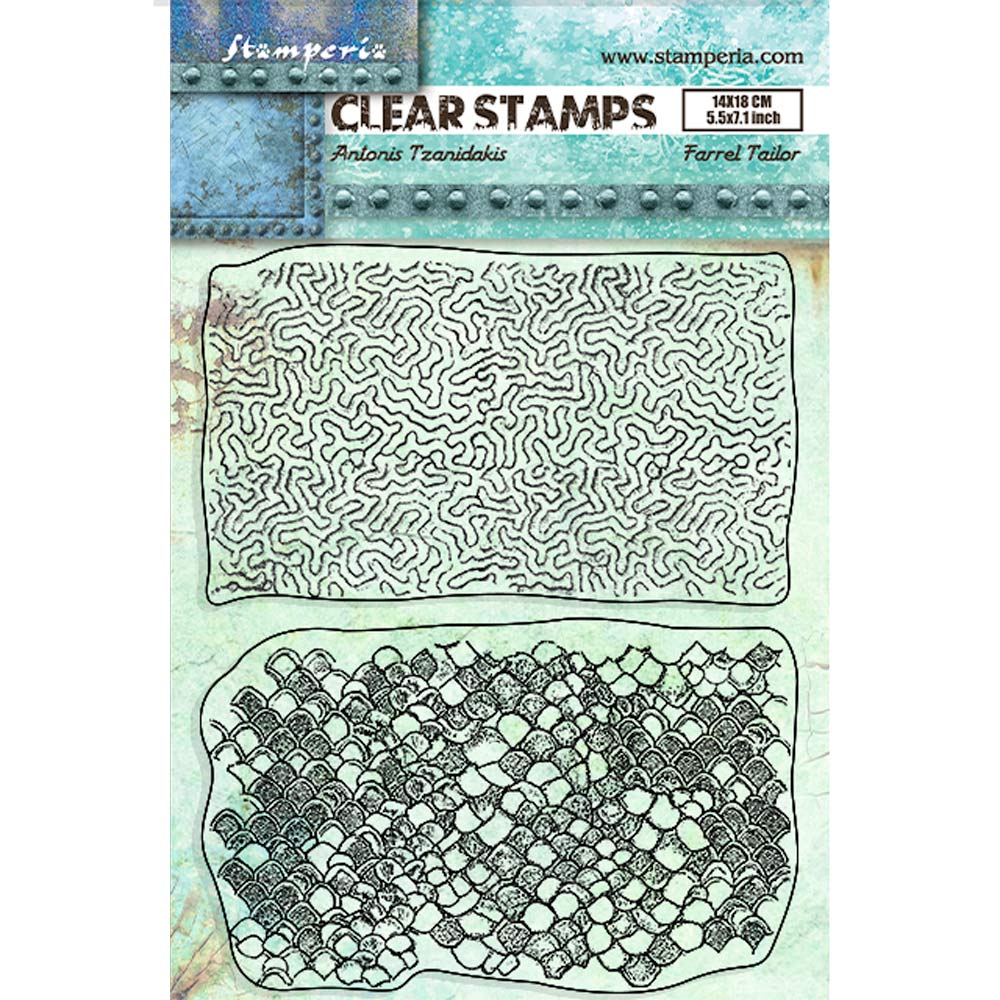 Stamperia Songs Of The Sea Double Texture Clear Stamps wtk183
