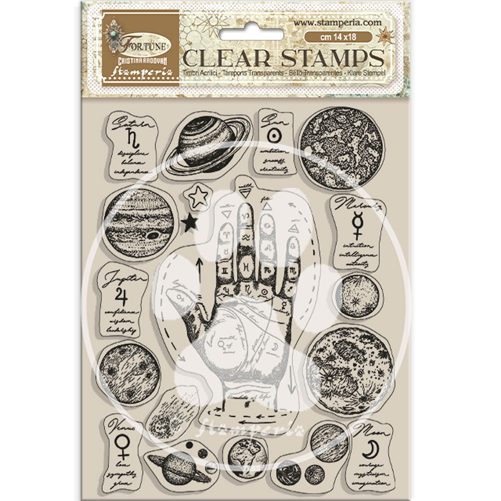 Stamperia Fortune Elements Clear Stamps wtk193