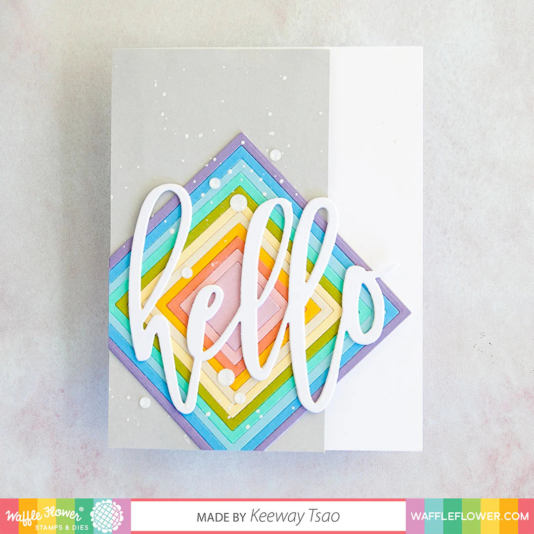 Waffle Flower Additional Squares Dies 310381 rainbow