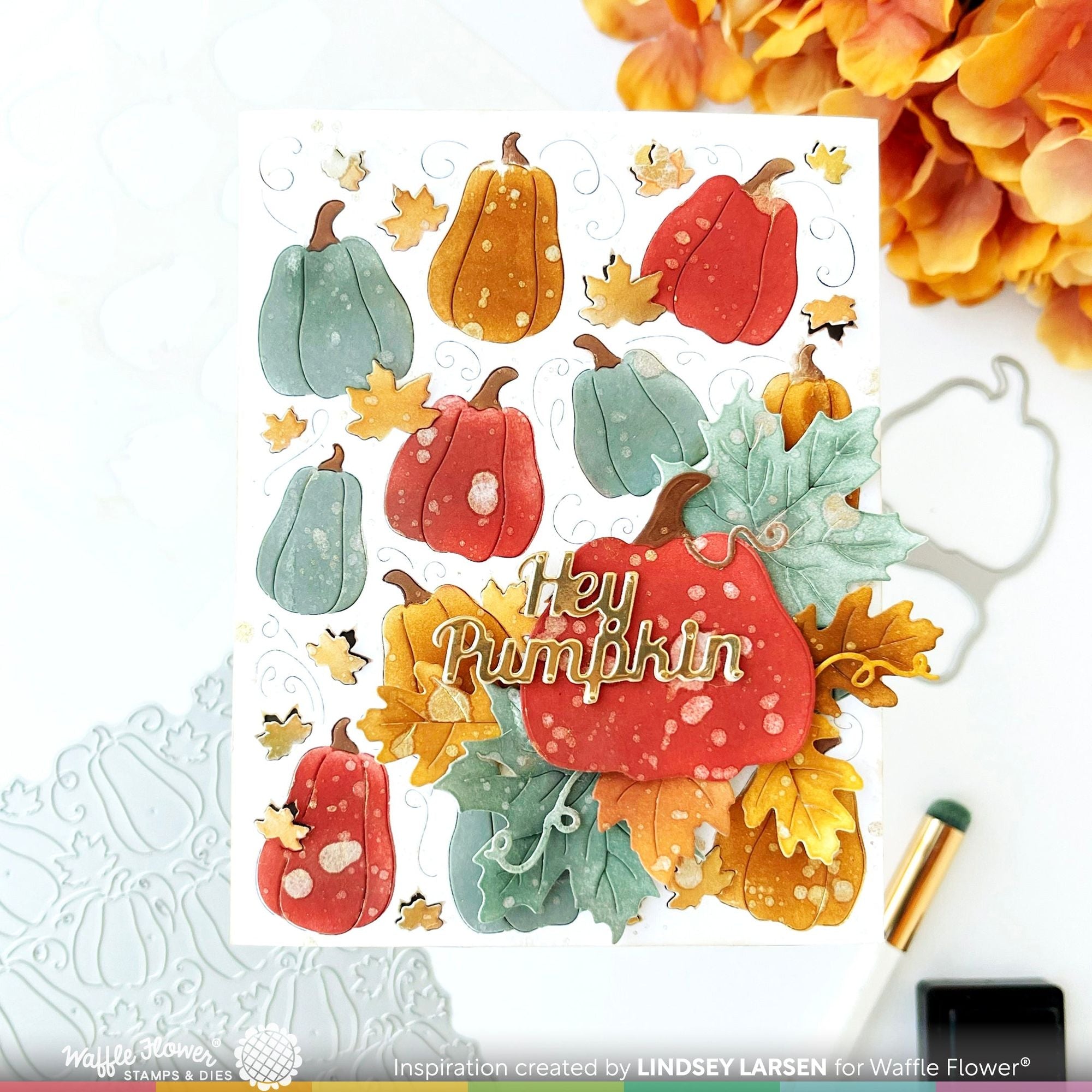 Waffle Flower Autumn Icons Die 421845 leaves