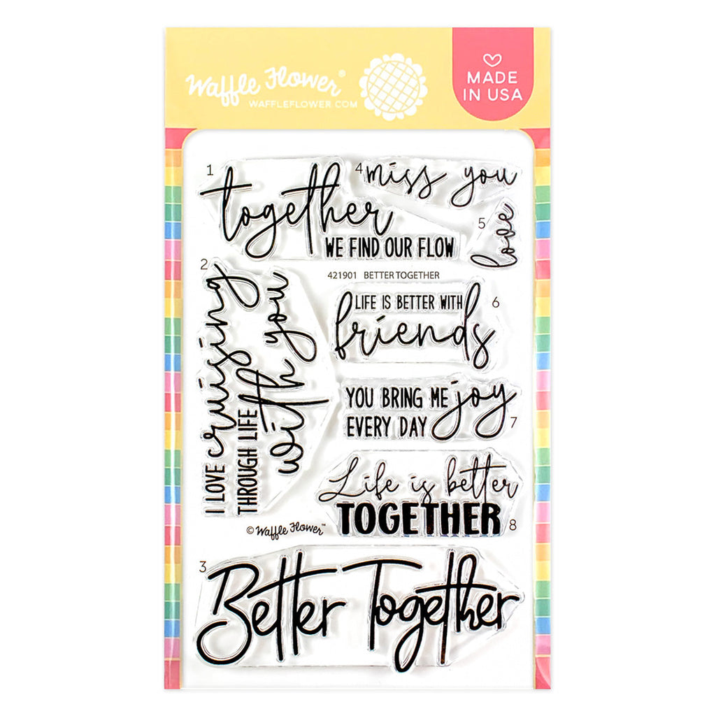 Waffle Flower Better Together Clear Stamp and Die Set clear
