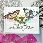 Waffle Flower Butterfly Trio Coloring Stencil 421929 hugs