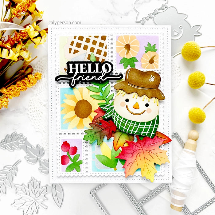 Waffle Flower Cheerful Scarecrow Dies 421846 hello | color-code:ALT01