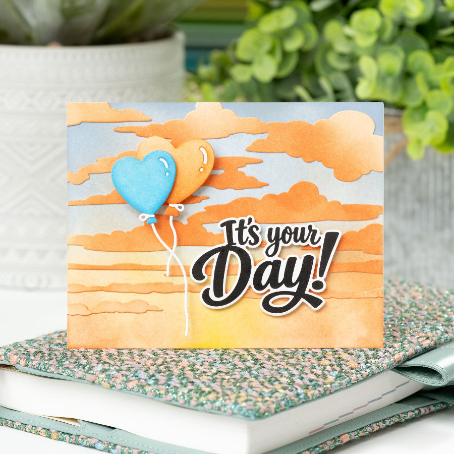 Waffle Flower Cloud Background Die 422567 it's your day card