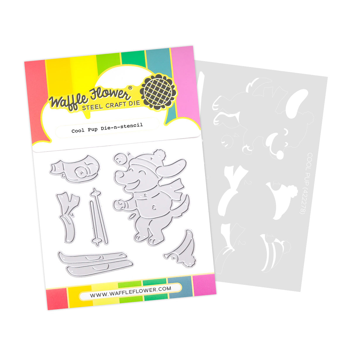 Waffle Flower Cool Pup Die-n-stencil 422278