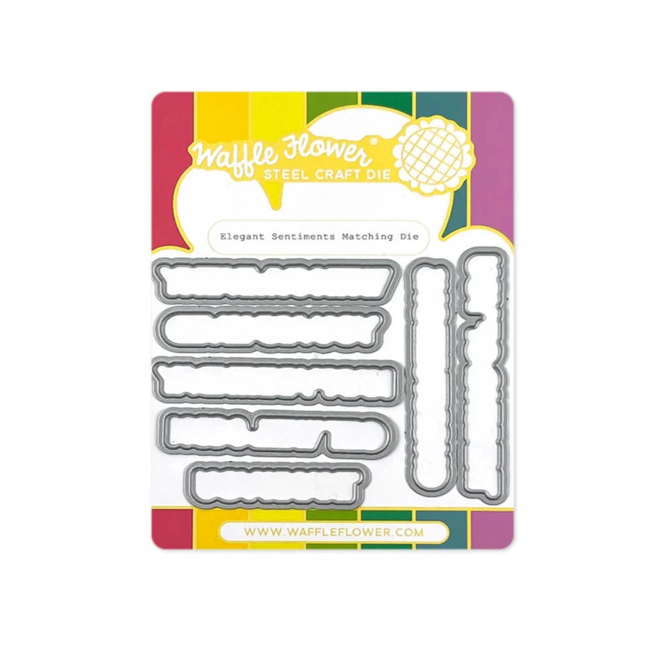 Waffle Flower Elegant Sentiments Clear Stamps and Die Set wfc951 product image 