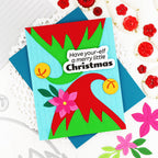 Waffle Flower Elf-tastic Sentiments Clear Stamp and Die Set christmas