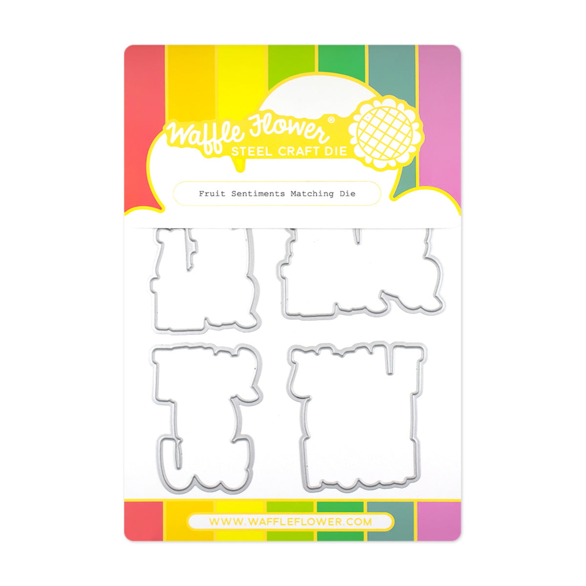 Waffle Flower Fruit Sentiments Matching Dies 421492