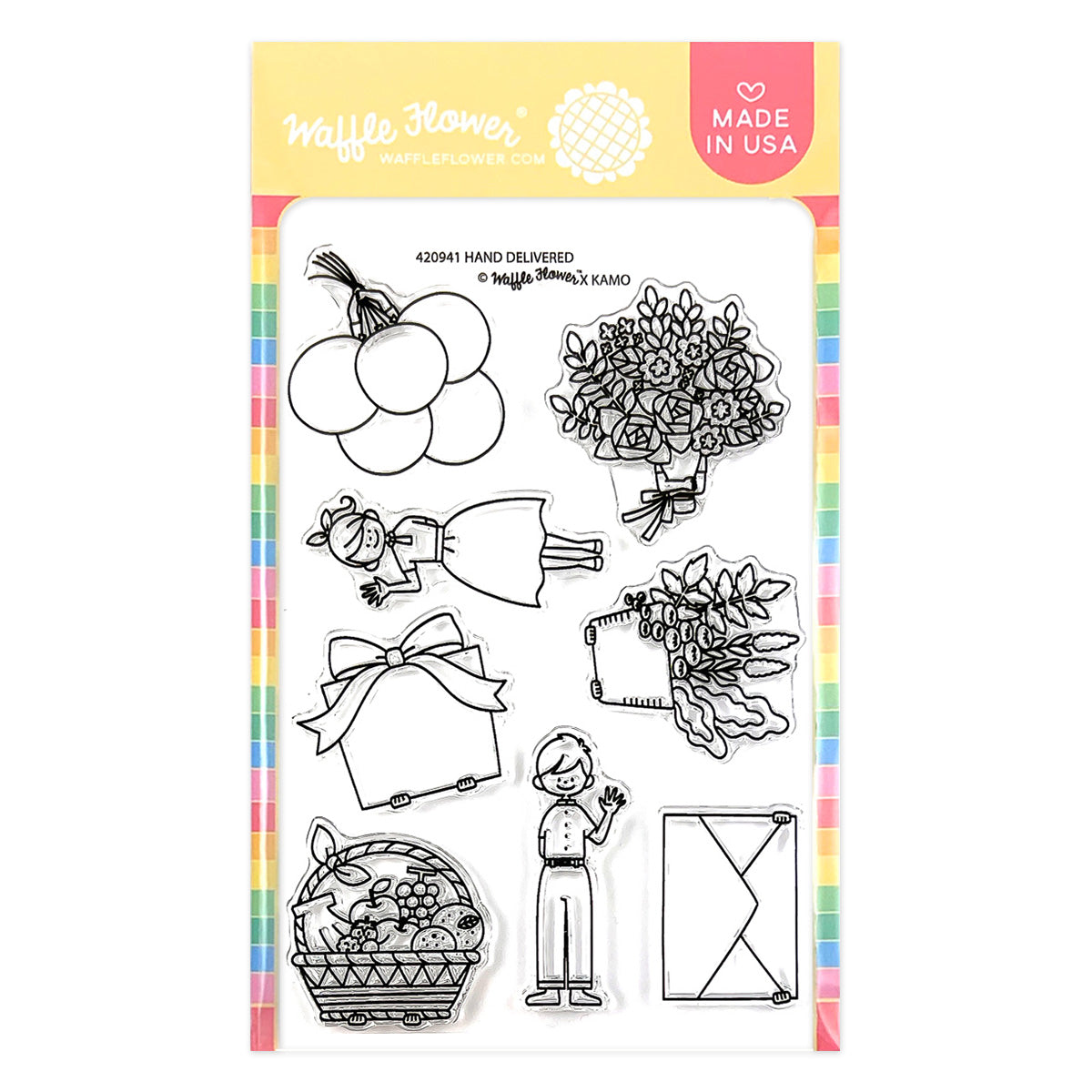 Waffle Flower Hand Delivered Clear Stamps 420941
