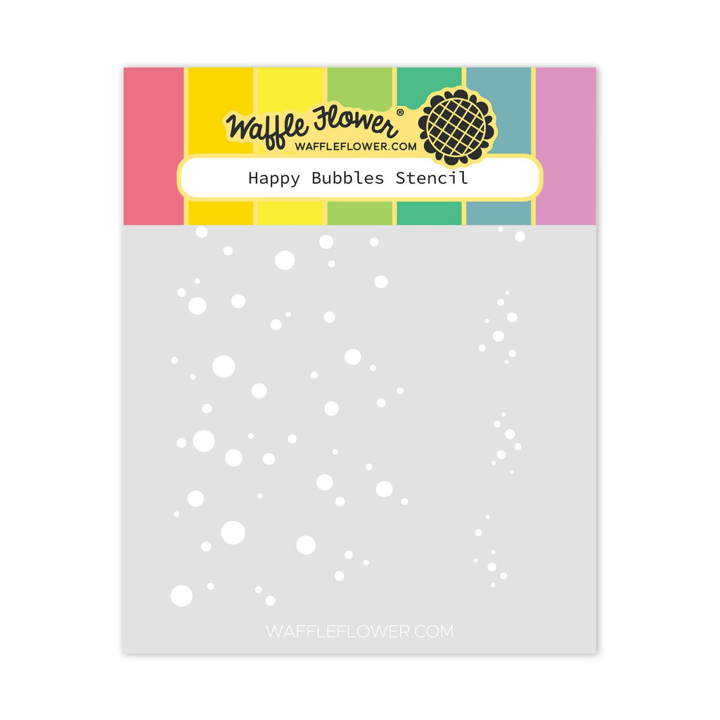 Waffle Flower Happy Bubbles Stencil 422423