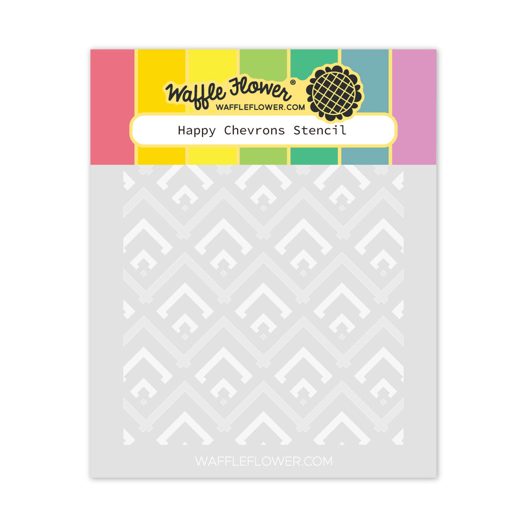 Waffle Flower Happy Chevrons Stencils 422337