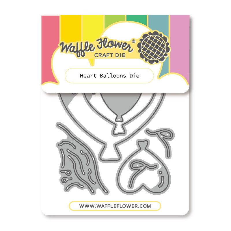 Waffle Flower Heart Balloons Dies 422572