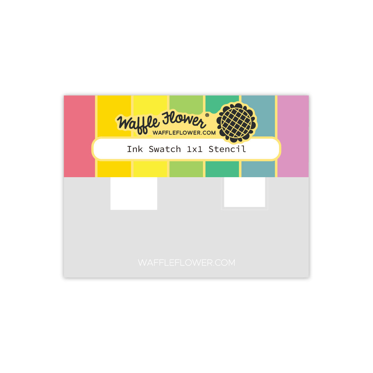 Waffle Flower Ink Swatch 1 x 1 Die and Stencil Set image 2